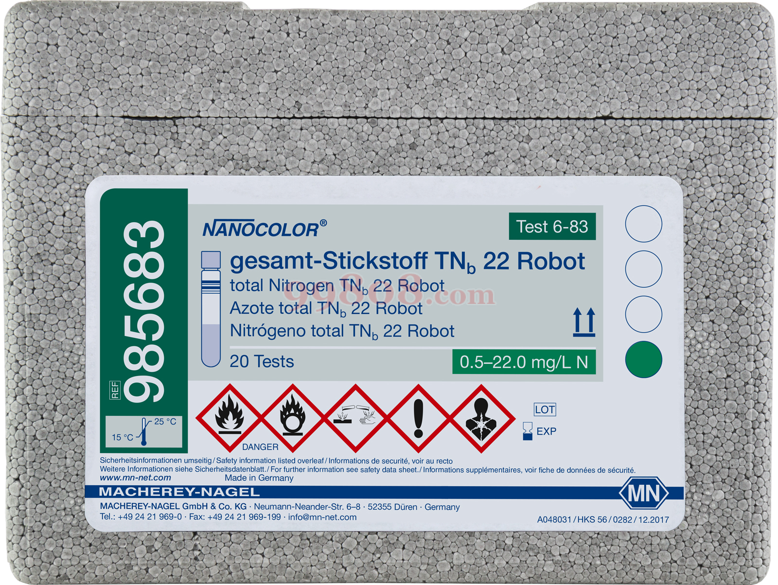 Tnb Color Code MN/德国 Tube test NANOCOLOR Robot total-Nitrogen TNb 22,985683-实验室用品商城